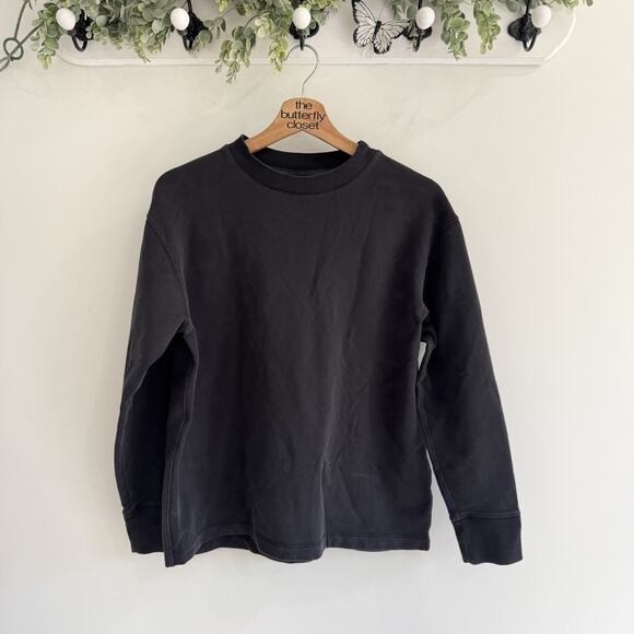 mm lafleur Black Cotton Crew Neck Sweatshirt Small HH9084 - Picture 1 of 3
